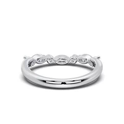 Neria Mixed-Shape Lab Diamond Curved Band