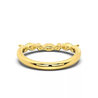 Neria Mixed-Shape Curved Band