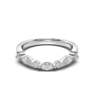 Neria Mixed-Shape Curved Band