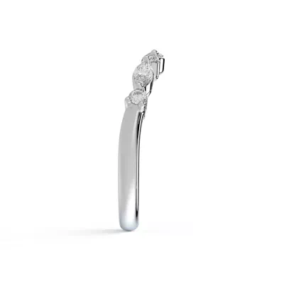 Neria Mixed-Shape Lab Diamond Curved Band