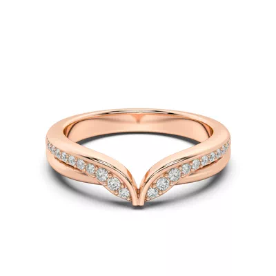 Ravello Sculpted Lab Diamond Pavé Chevron Band