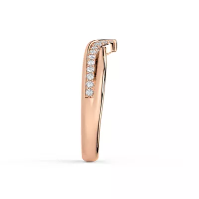 Ravello Sculpted Lab Diamond Pavé Chevron Band