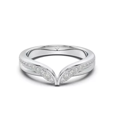 Ravello Sculpted Lab Diamond Pavé Chevron Band