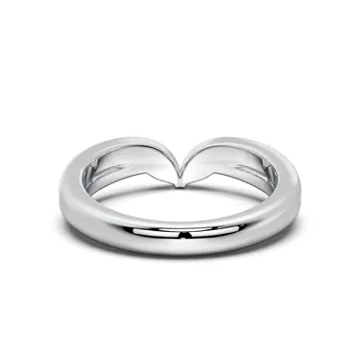 Ravello Sculpted Lab Diamond Pavé Chevron Band