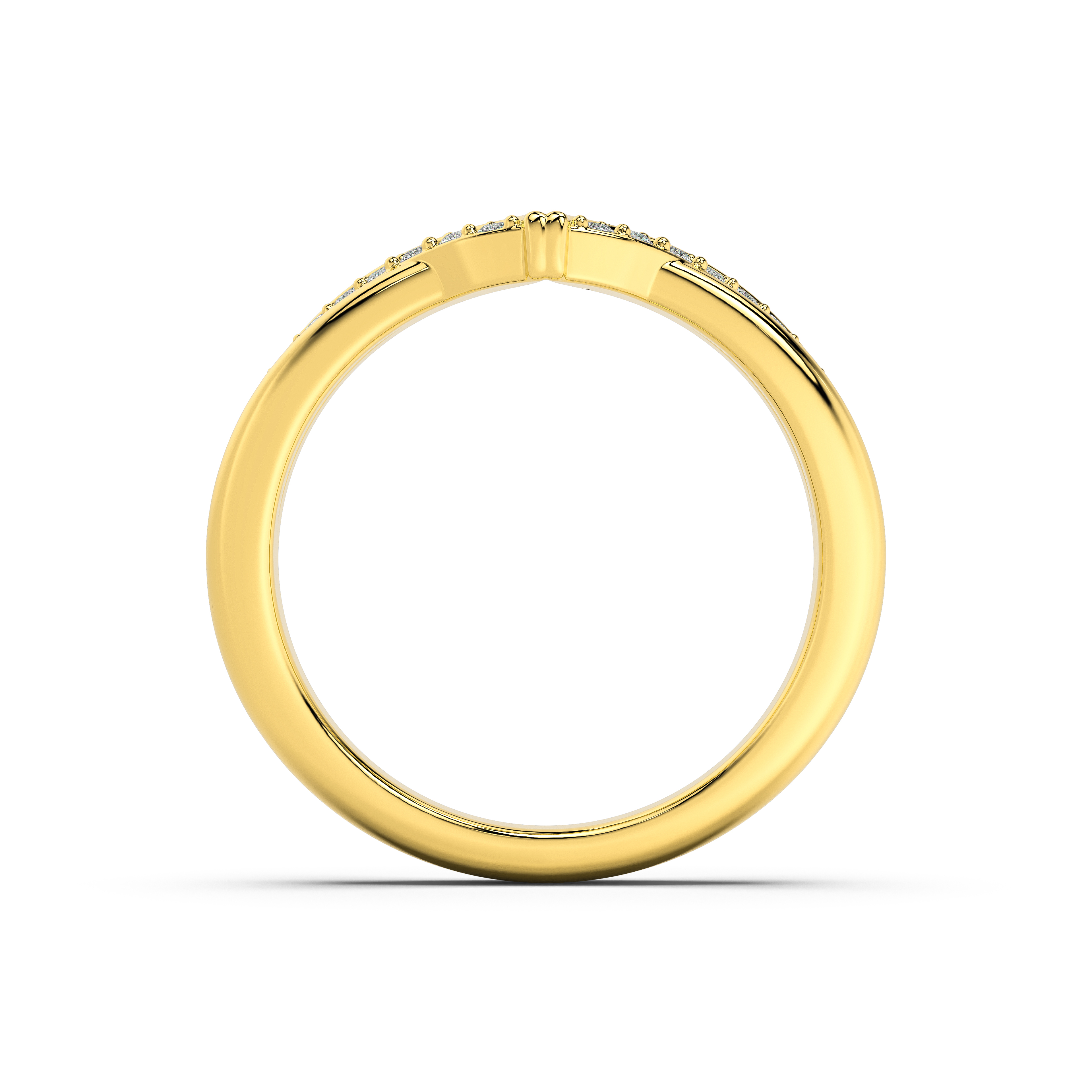Ravello Sculpted Lab Diamond Pavé Chevron Band
