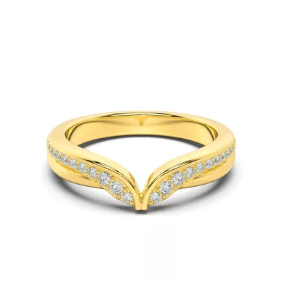 Ravello Sculpted Pavé Chevron Band