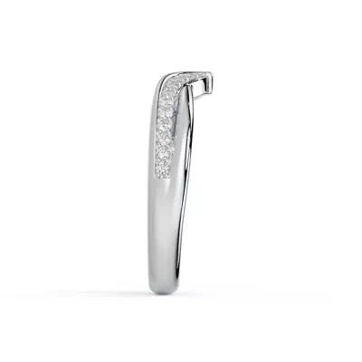Ravello Sculpted Lab Diamond Pavé Chevron Band