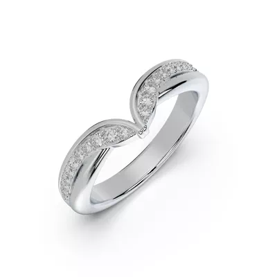 Ravello Sculpted Pavé Chevron Band