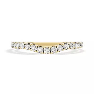 Signature Hearts & Arrows Contoured Lab Band (.30ct. tw.)