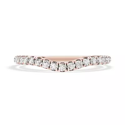 Signature Hearts & Arrows Curved Lab Band (.25ct. tw.)