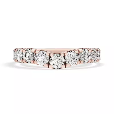 Signature Hearts & Arrows Curved Lab Band (1.10ct. tw.)