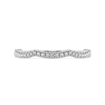 Signature Hearts & Arrows Pavé Spiral Curved Lab Band