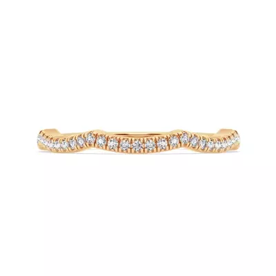 Signature Hearts & Arrows Pavé Spiral Curved Lab Band