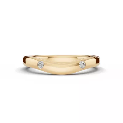 Tradition Contour Diamond Accent Band (2.5mm)