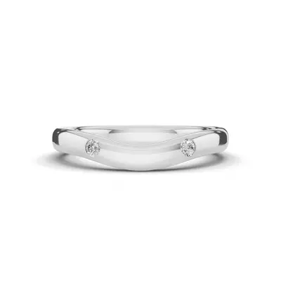 Tradition Contour Diamond Accent Band (2.5mm)