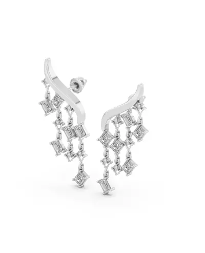 Raindrop Emerald Lab Diamond Earrings (3.30 ct.)