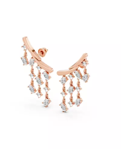 Raindrop Oval Lab Diamond Earrings (3.00 ct.)