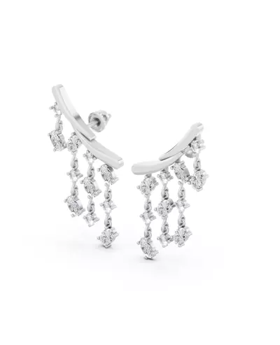 Raindrop Oval Lab Diamond Earrings (3.00 ct.)