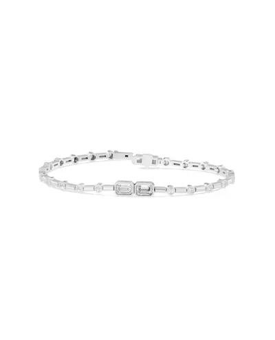 Bezel Emerald-Cut Duo Lab Diamond Bracelet