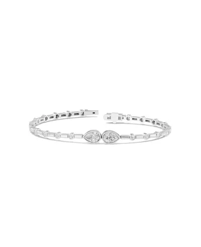 Dual Pear Lab Diamond Station Bracelet