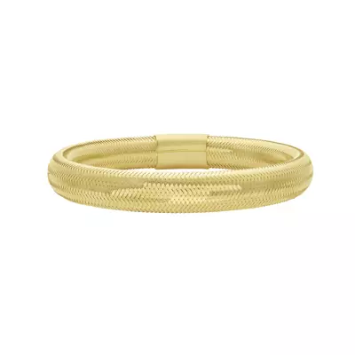 Mesh Stretch Gold Bracelet (8.8mm)