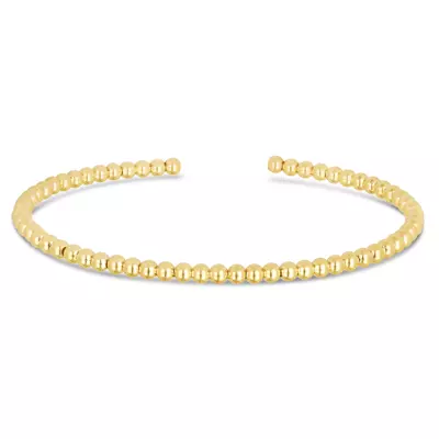 Beaded Gold Cuff (3mm)