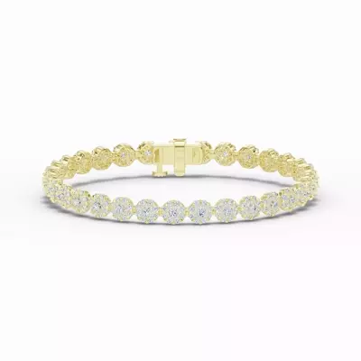 Double Halo Lab Diamond Tennis Bracelet (5 ct. tw.)