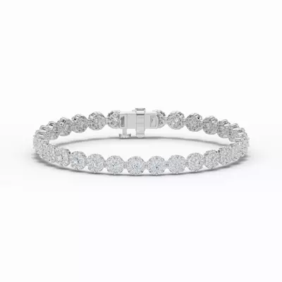 Double Halo Lab Diamond Tennis Bracelet (5 ct. tw.)