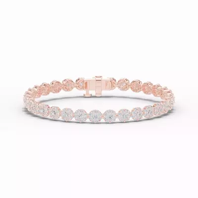 Double Halo Diamond Tennis Bracelet (5 ct. tw.)
