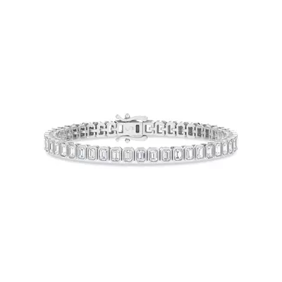 Illume Emerald Bezel Diamond Tennis Bracelet by Christian Siriano