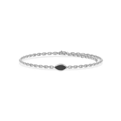 Maravina Black Ceramic Bezel Bracelet by Christian Siriano