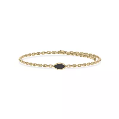 Maravina Black Ceramic Bezel Bracelet by Christian Siriano