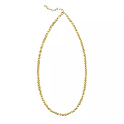 Gold Bead Necklace (4mm)