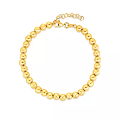 Gold Bead Bracelet (5mm)