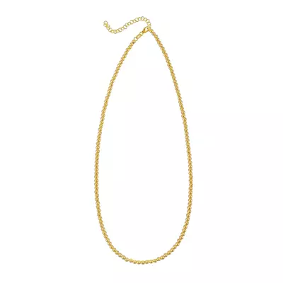 Gold Bead Necklace (3mm)