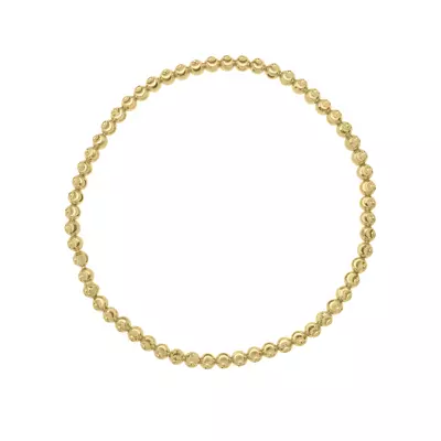 Faceted Bead Stretch Gold Bracelet