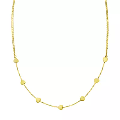 Mini Heart Station Necklace