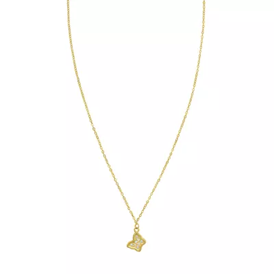 Mini Butterfly Diamond Necklace