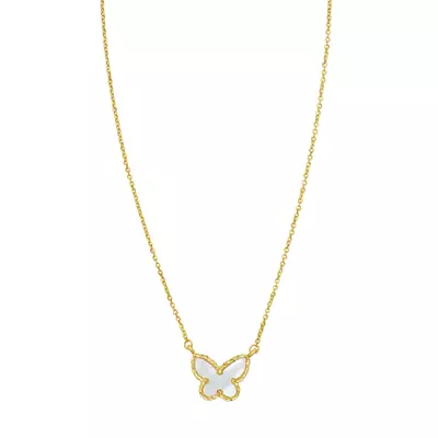 Butterfly Mother Of Pearl Necklace