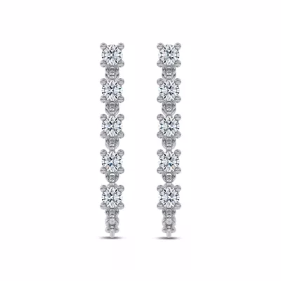 Linear Lab Diamond Chain Drape Studs