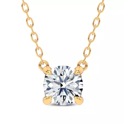C-Prong Pavé Lab Diamond Pendant (1 ct. tw.) by Christian Siriano