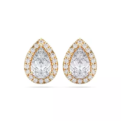 Bellara Pear-Shaped Lab Diamond Halo Earrings (3.60 ct. tw.)