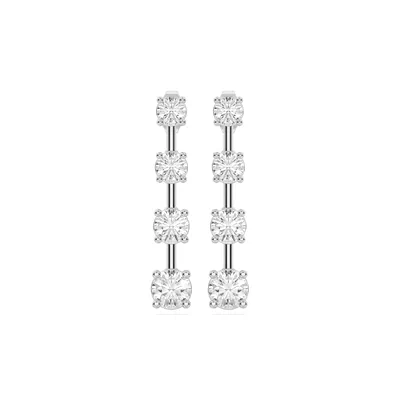 Strata Graduated Bar-Set Lab Diamond Earrings