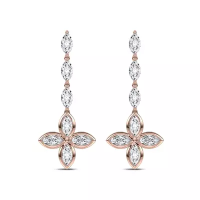 Maravina Rosette Lab Drop Earrings by Christian Siriano