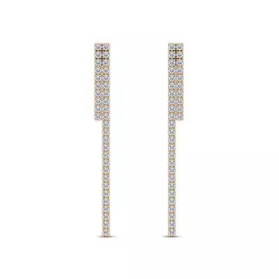 Ligne Duo Diamond Drop Earrings