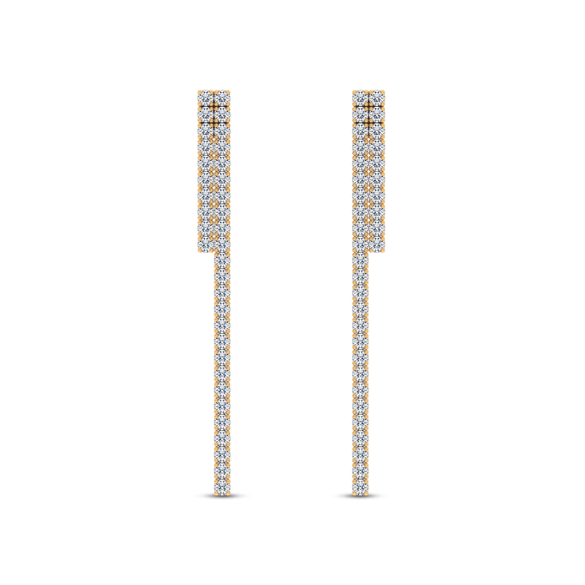 Ligne Duo Diamond Drop Earrings