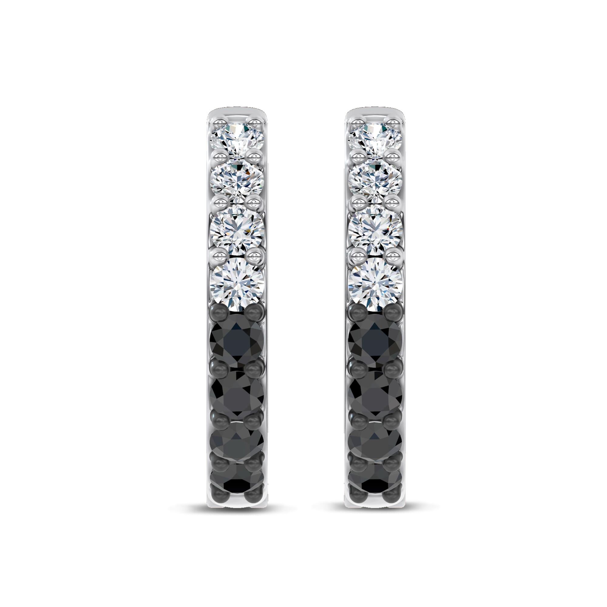 Midnight Noir Diamond Hoop Earrings by Christian Siriano