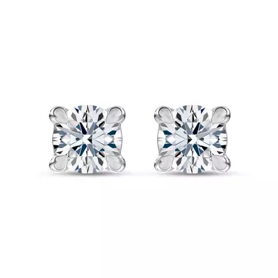 C-Prong Pavé Diamond Stud Earrings (½ ct. tw.) by Christian Siriano