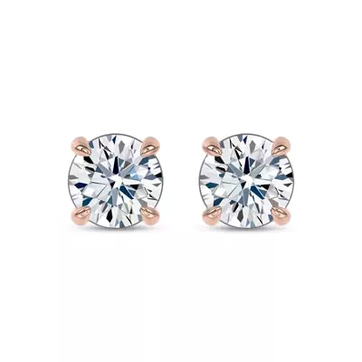 Midnight Halo Round Lab Stud Earrings (2 ct. tw.) by Christian Siriano