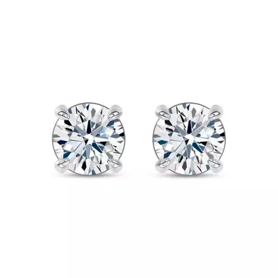 Midnight Halo Round Lab Stud Earrings (2 ct. tw.) by Christian Siriano